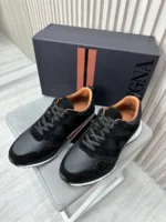 Мужские кроссовки Zegna чёрного цвета, артикул 347597