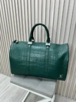 Мужская дорожная сумка Louis Vuitton зелёного цвета, артикул 347607