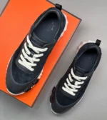 Мужские кроссовки Hermes тёмно-синего цвета, артикул 347614 — фото 4