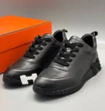 Мужские кроссовки Hermes чёрного цвета, артикул 347618