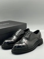 Мужские дерби Dolce Gabbana чёрного цвета, артикул 347621