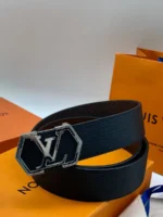 Мужской ремень Louis Vuitton чёрного цвета, артикул 347624 — фото 3