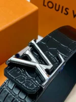 Мужской ремень Louis Vuitton чёрного цвета, артикул 347625 — фото 3