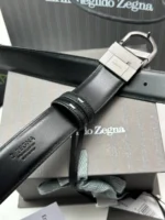 Мужской ремень Zegna чёрного цвета, артикул 347626 — фото 7