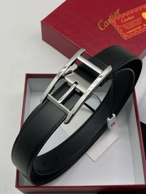 Мужской ремень Cartier чёрного цвета, артикул 347627