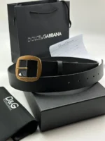 Мужской ремень Dolce Gabbana чёрного цвета, артикул 347628 — фото 2