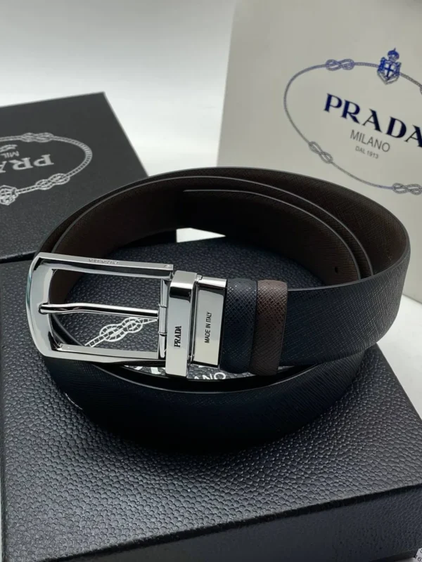 Мужской ремень Prada чёрного цвета, артикул 347630