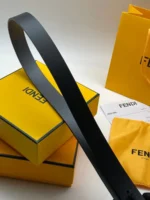 Мужской ремень Fendi чёрного цвета, артикул 347632 — фото 5