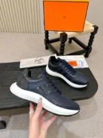 Мужские кроссовки Hermes тёмно-синего цвета, артикул 347634 — фото 5
