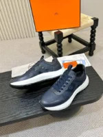 Мужские кроссовки Hermes тёмно-синего цвета, артикул 347634 — фото 6