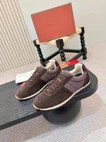 Мужские кроссовки Loro Piana коричневого цвета, артикул 347645 — фото 2