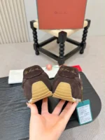 Мужские кроссовки Loro Piana коричневого цвета, артикул 347645 — фото 8