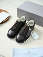 Мужские кроссовки Brunello Cucinelli коричневого цвета, артикул 347658