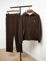 Мужской спортивный костюм Brunello Cucinelli коричневого цвета, артикул 347674
