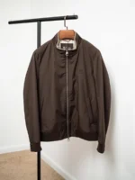 Мужская ветровка Loro Piana коричневого цвета, артикул 347675