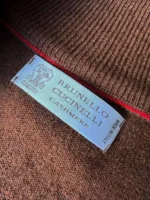 Мужская кофта на молнии Brunello Cucinelli коричневого цвета, артикул 347683 — фото 9