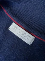 Мужская кофта на молнии Brunello Cucinelli тёмно-синего цвета, артикул 347684 — фото 8