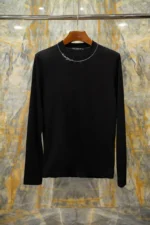 Мужской лонгслив Dolce Gabbana чёрного цвета, артикул 347687