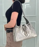Женская сумка Chanel серебряного цвета, артикул 347718 — фото 2