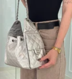 Женская сумка Chanel серебряного цвета, артикул 347718 — фото 4