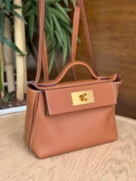 Женская сумка Hermes коричневого цвета, артикул 347727 — фото 3