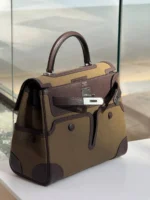 Женская сумка Hermes цвета хаки, артикул 347728