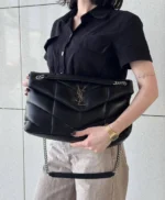 Женская сумка Saint Laurent чёрного цвета, артикул 347747 — фото 3