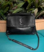Женская сумка Saint Laurent чёрного цвета, артикул 347751