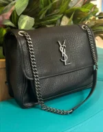Женская сумка Saint Laurent чёрного цвета, артикул 347751 — фото 3