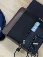 Мужская сумка мессенджер Prada чёрного цвета, артикул 347764 — фото 2