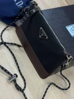 Мужская сумка мессенджер Prada чёрного цвета, артикул 347764 — фото 4