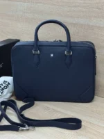 Мужской портфель MONTBLANC тёмно-синего цвета, артикул 347767