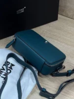 Мужская сумка мессенджер MONTBLANC синего цвета, артикул 347769 — фото 4