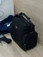 Мужская сумка мессенджер Prada чёрного цвета, артикул 347786 — фото 3