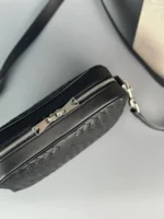 Мужская сумка мессенджер Bottega Veneta чёрного цвета, артикул 347836 — фото 4