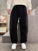 Мужские штаны Loewe чёрного цвета, артикул 347863