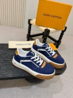 Мужские кеды Louis Vuitton тёмно-синего цвета, артикул 347890
