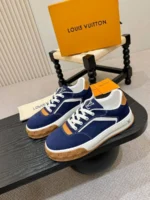 Мужские кеды Louis Vuitton тёмно-синего цвета, артикул 347890 — фото 2
