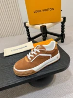 Мужские кеды Louis Vuitton коричневого цвета, артикул 347891 — фото 7
