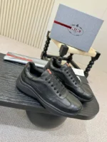 Мужские кроссовки Prada чёрного цвета, артикул 347900