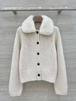 Женский кардиган Loro Piana белого цвета, артикул 347988