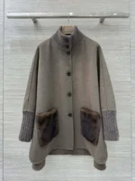 Женское пальто Loro Piana коричневого цвета, артикул 348025