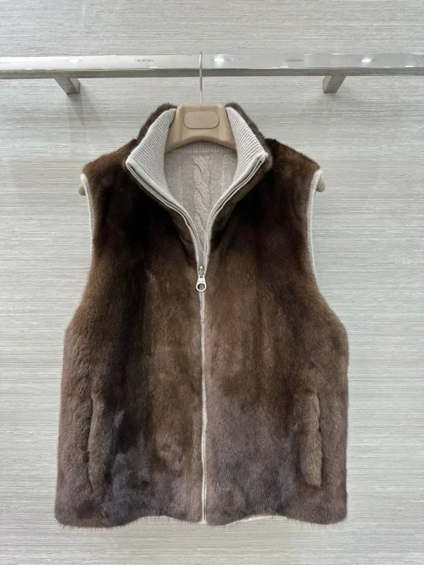 Двухсторонняя безрукавка из норки LORO PIANA