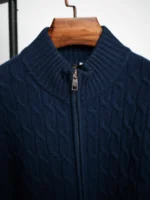 Мужской кардиган Loro Piana тёмно-синего цвета, артикул 348088 — фото 4