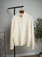 Мужской кардиган Loro Piana белого цвета, артикул 348089