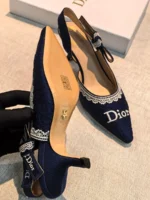 Женские туфли Dior тёмно-синего цвета, артикул 348168 — фото 5