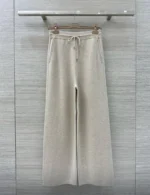 Женские штаны Brunello Cucinelli кремового цвета, артикул 348209