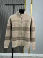 Мужской кардиган Brunello Cucinelli бежевого цвета, артикул 348260