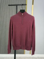 Мужская кофта Brunello Cucinelli бордового цвета, артикул 348284