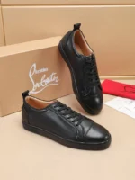 Мужские кеды Christian Louboutin чёрного цвета, артикул 348306